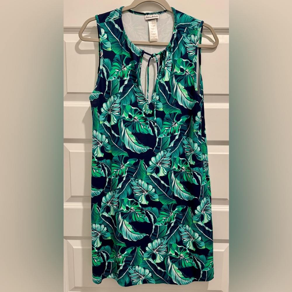 Tommy Bahama Blue and Green Foliage Dress
